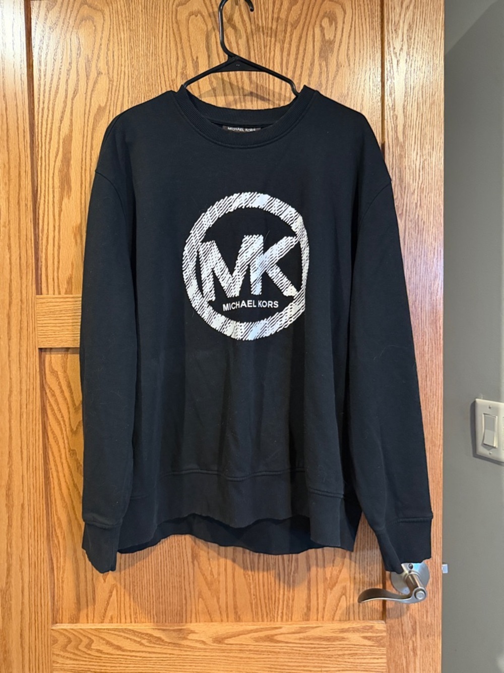 Michael Kors Black Crewneck Logo Sweater XXL EUC